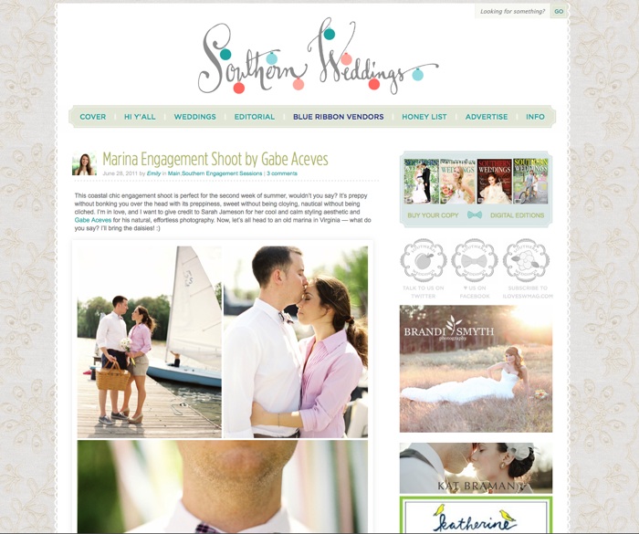 Gabe Aceves Sail Boat Engagement Featured Southern Weddings