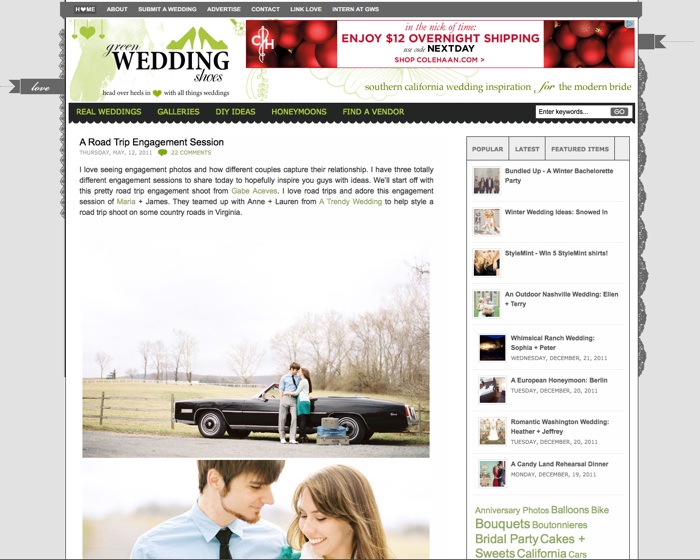 Gabe Aceves Road Trip engagement featured Green Wedding Shoes
