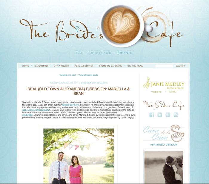 Gabe Aceves Old Town Alexandria Engagement Featured Brides Cafe